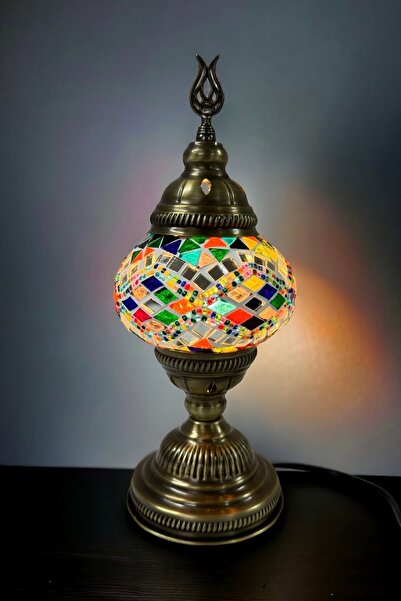 YILDIZ Masaüstü Dekoratif El Yapımı Mozaik Lamba - Multicolor