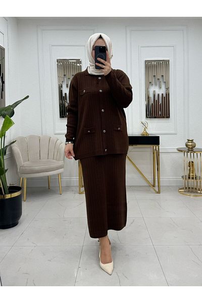 NİSUM MODA ΣΕΤ ΠΛΕΚΤΟ ΜΕ ΠΕΤΑΛΟΥΔΑ ΚΑΙ ΦΟΥΣΤΑ
