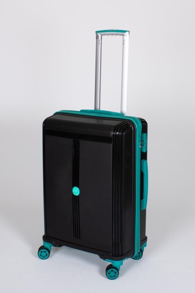 Travel POLO 3'lü Valiz Seti Kırılmaz Siyah Cam Göbeği 1018