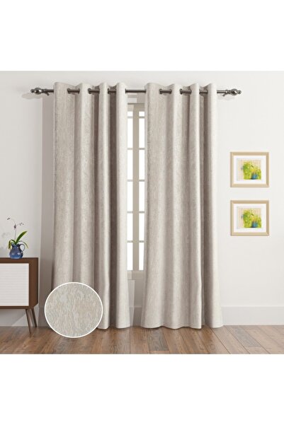 Home Box طقم ستائر جاكار طويل للغاية من ترافور أوسينا مكون من قطعتين مقاس 140×300 سم