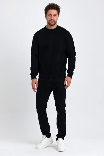 TENA Ανδρικό φούτερ με μαύρη λαιμόκοψη με τρεις κλωστές