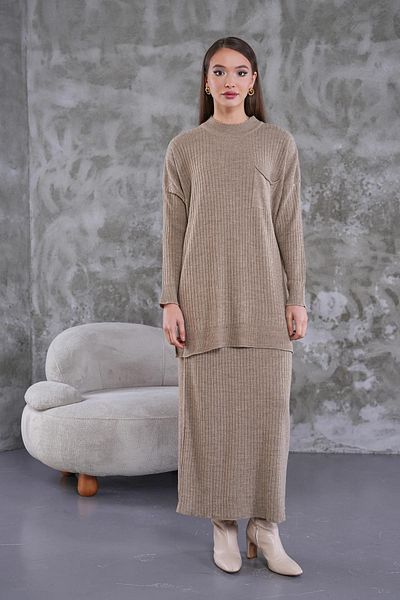 NİSUM MODA Pocket Detail Selvim Kit Skirt Suit