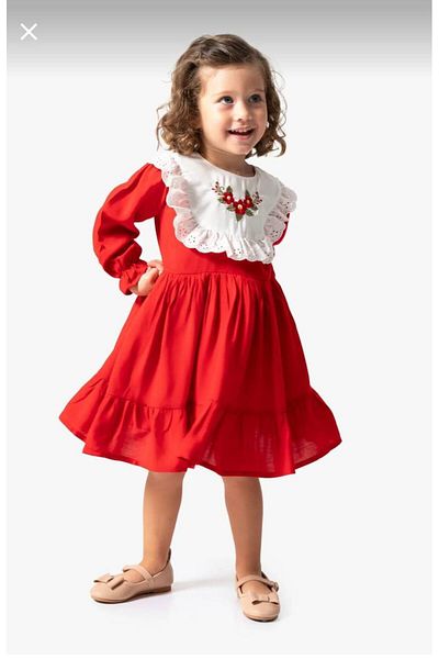 KETBaby Embroidery Collar Fisto Dress 2-5 Years