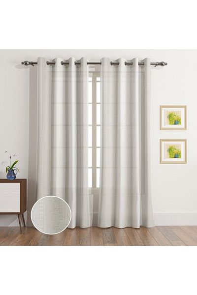 Home Box Aara Ashton 2-Piece Extra Long Sheer Curtain Pair 140x300 cm