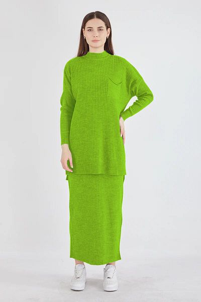 NİSUM MODA Pocket Detail Selvim Kit Skirt Suit