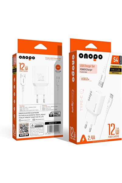 Genel Markalar Hızlı Şarj Type-c Usb 2.4A Hızlı Şarj Cihazı 12W - S4 LXSHP 10...