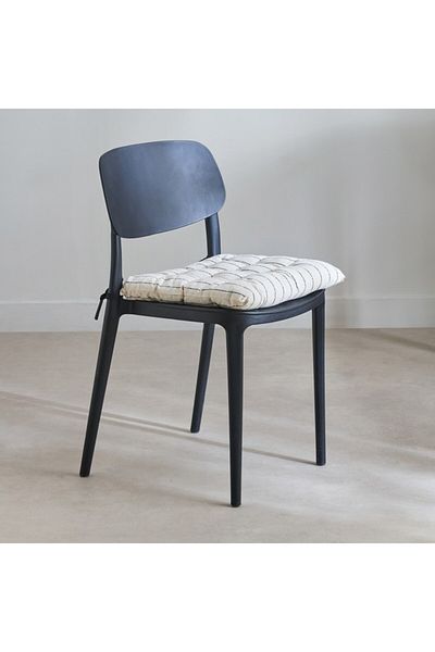 Home Box Noir Stripe Chair Pad 40x40 cm