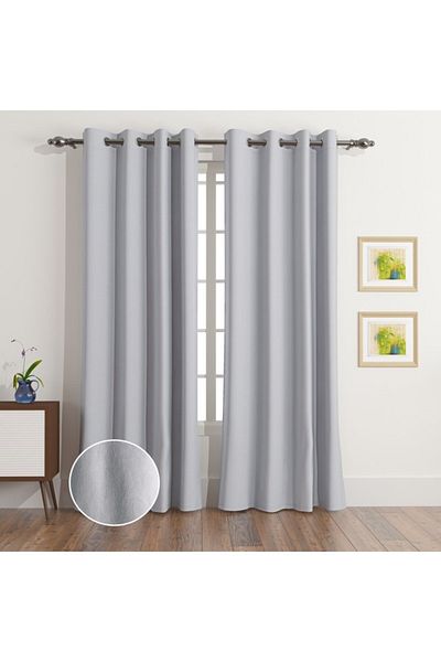 Home Box Dove 2-Piece Velvet Extra Long Dimout Curtain Set 135x300 cm