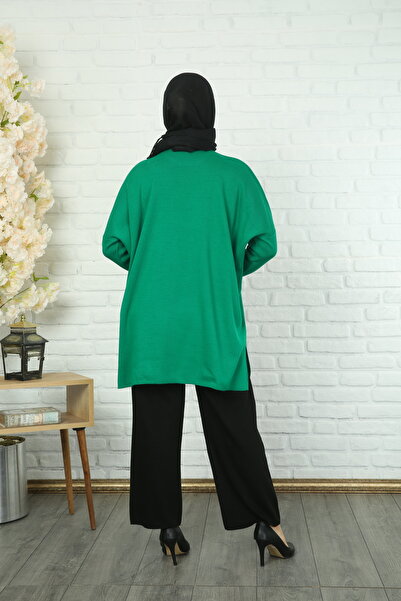 NİSUM MODA Knitting Tunic with Side Slip