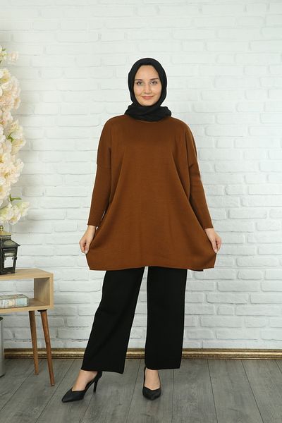 NİSUM MODA Knitting Tunic with Side Slip