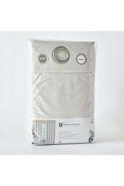 Home Box Dove 2-Piece Velvet Extra Long Dimout Curtain Set 135x300 cm
