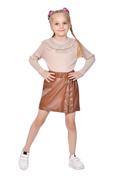 SANTRALBEBE Комплект кожени къси панталони за момичета