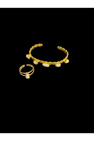 Marmara Gerçek inci bileklik ve yüzük set