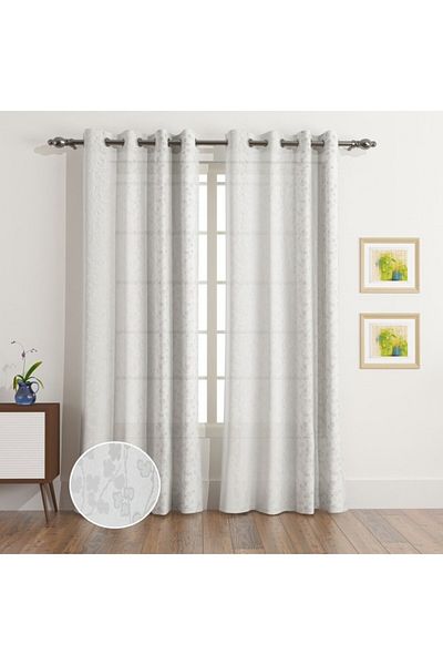 Home Box Sara 2-Piece Textured Sheer Curtain Set 140x240 cm