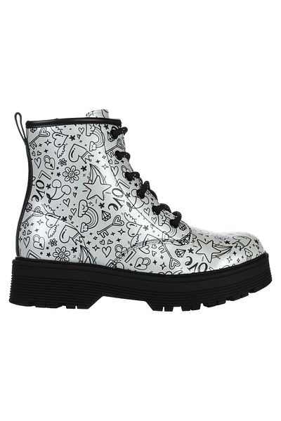 SKECHERS Ghete SKECHERS pentru copii GRAVLEN HI - DOODLE - 303408LSLBK