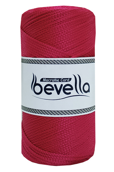 Bevella Macrame Cord 2 mm - 200 gr Polyester Makrome Ipi Kırmızı 200 gr Polyester Makrome Ip Supla Ip Ve Çanta Ipliği