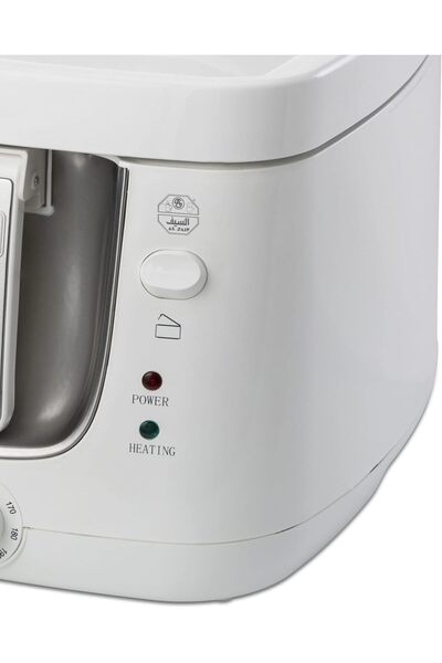 ALSAIF Electric Deep Fryer, Housing Is Plastic And Stainless Steel Fixed Oil Tank, 1500w, White