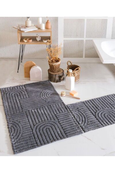 İyi Geceler İstanbul Σετ χαλάκι μπάνιου HCW Line Beige 100% βαμβάκι Babil 2 τ...