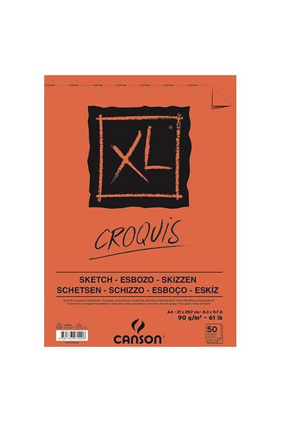 Canson Croquis 90 gr 50 Σελίδες Α4 Μέγεθος Σκίτσο Τετράδιο Fcns09050a4us