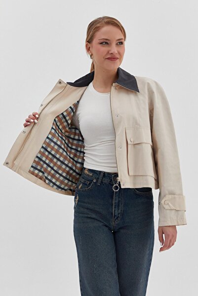 Nish&Chic Fermuarlı Kadın Rüzgarlık/Mont