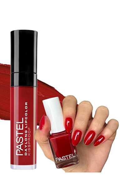 Pastel Daylong Lipcolor Kissproof - Likit Mat Ruj 09 + Oje no 28
