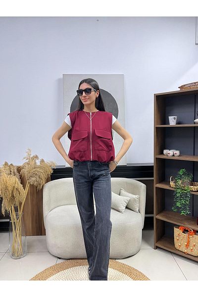 EGZOTİK ASORTİK Vestă sport subțire cu talie elastică
