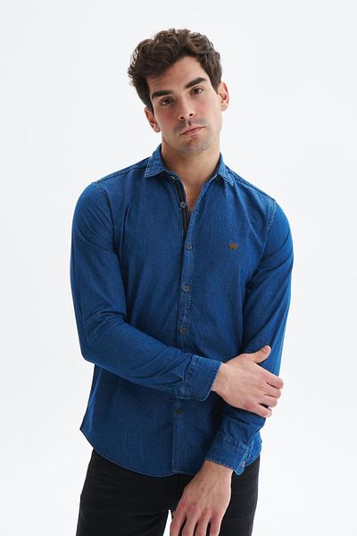Arma Ανδρικό τζιν πουκάμισο Indigo Slim Fit – Slim Fit Jean Woven K9gkd1069