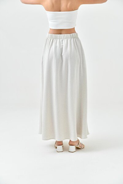 BURRASCA Linen Skirt with Pockets