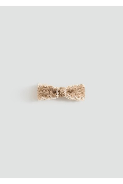 MANGO Woman Πόρπη με λεπτομέρεια από κορδόνια από φυσικές ίνες