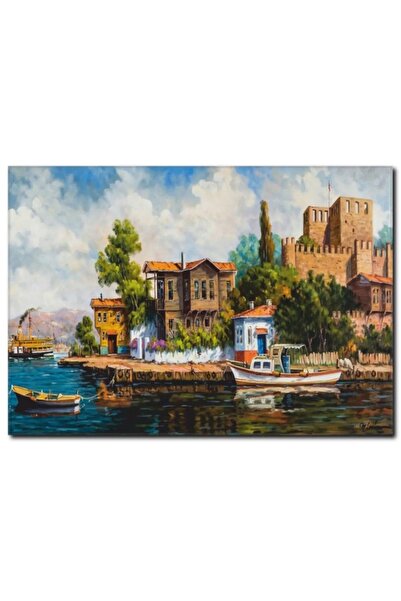 AR AJANS KANVAS TABLO Alanya Kale Manzarası Eski Görünüm Dekoratif KANVAS TABLO