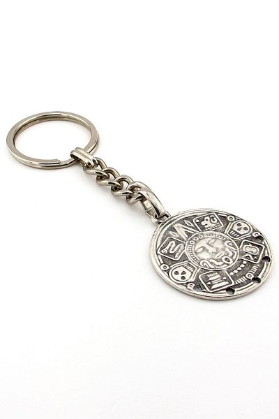 Solfera Aztec Sun Calendar Maya Sun Stone Metal Keychain Kc193