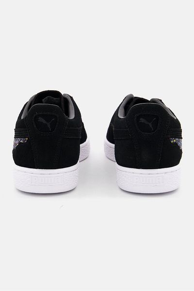 Puma Women Suede Swarovski Lace Up Outdoor Sports Shoes, Black