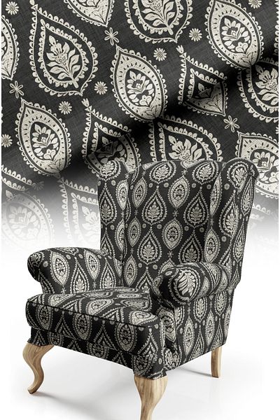 CANİLA Damask Woven Woven Patterned Digital Printed Upholstery Fabric