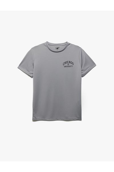 Koton Crew Neck Printed Short Sleeve Sports T-Shirt