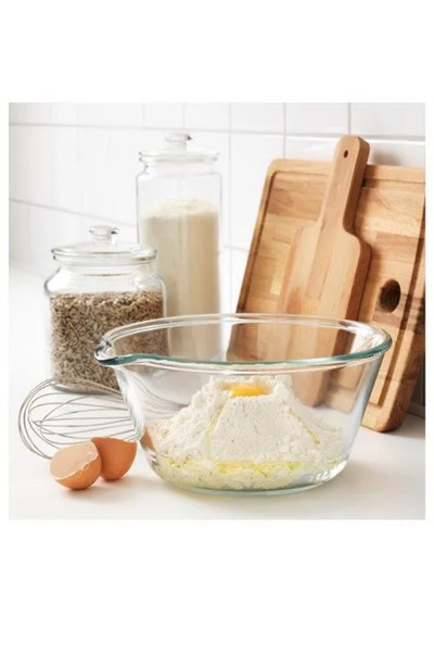 IKEA Premium Ürün Kaliteli Üretim Pratik Kullanışlı Şeffaf Zarif Modern 26 Cm Cam Servis Kasesi