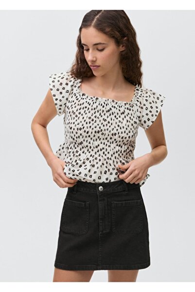 Mango Teen Kısa denim etek