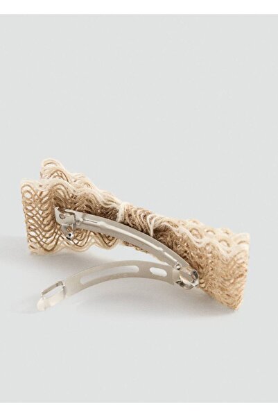 MANGO Woman Πόρπη με λεπτομέρεια από κορδόνια από φυσικές ίνες