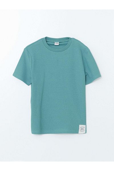 LC Waikiki Ανδρικό μπλουζάκι με υφή LCW Kids Crew Neck