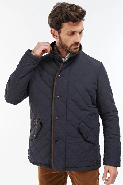 Barbour Erkek Waterproof Shoveler Mont Ny91 Dark Navy/rosemary Tartan