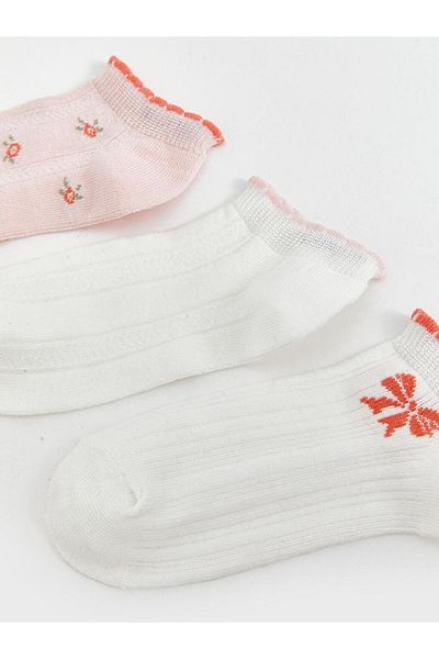 LC Waikiki Чорапи с ботуши за момичета с цветчета LCW Kids, комплект от 5 броя