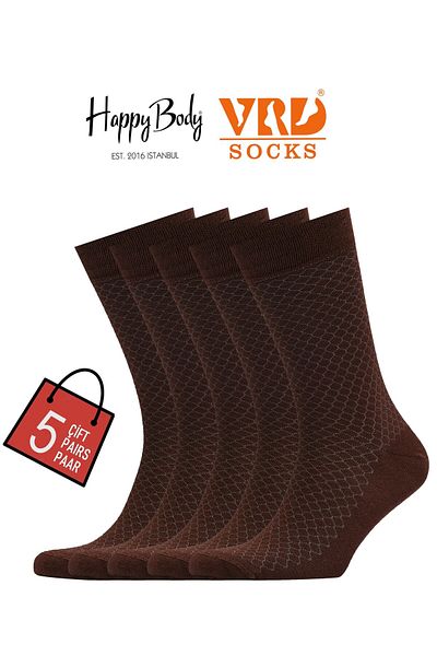 Happy Body Bamboo Men's Fabric Non-Slip Seamless Rubber 5-Piece Toe Cap