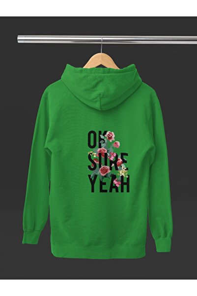 Butik Mânecă lungă pentru femei/fete OK SURE YEAH Transfer cu imprimeu cu glu...