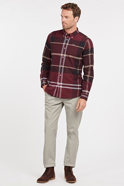 Barbour Iceloch Tailored Gömlek Re89 Winter Red