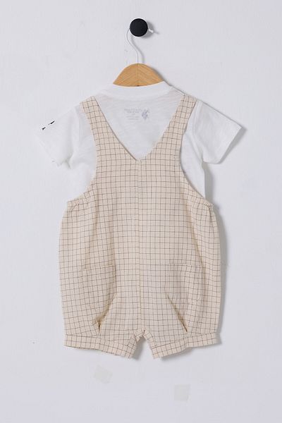 U.S. Polo Assn. Baby Boys Plaid Patterned Jumpsuit Set