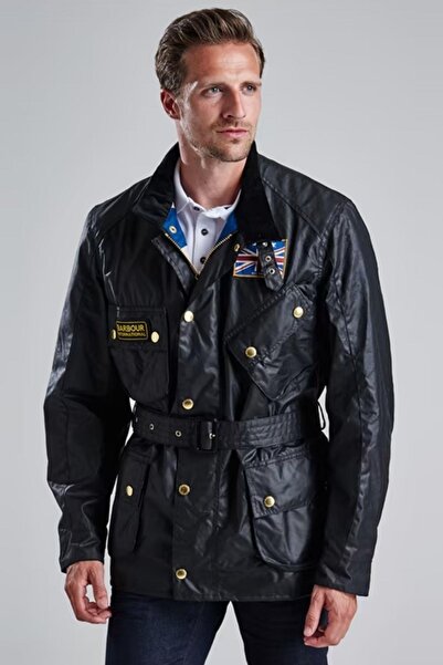 Barbour B.Intl Union Jack International Yağlı Ceket BK91 Black
