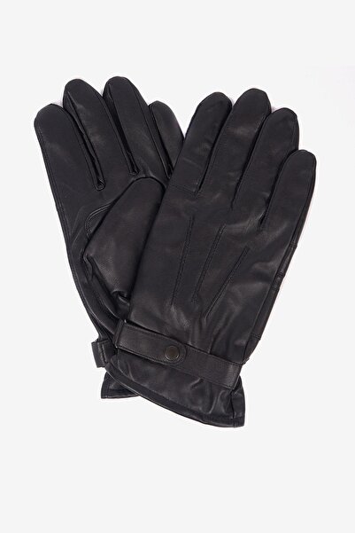 Barbour Burnished Deri Eldiven Bk71 Black