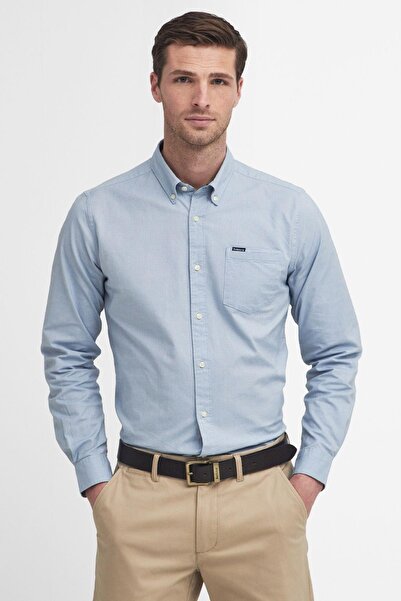 Barbour Marsden Tailored Oxford Gömlek Bl55 Cool Blue