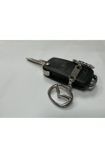STİLİX GARAGE Mazda 3D Silver Color Auto Keychain