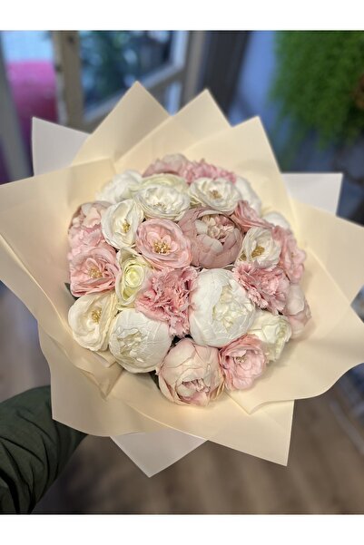 Pika Pembe Isteme Çiçeği - Isteme Buketi - Şakayık Isteme Buketi - Yapay Iste...