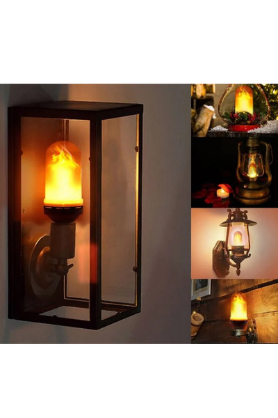 luciole 5w Alev Efektli Ampul Lamba Ateş Yanan Ampul E27 Duy Led Işık Şömine Ateş Kamp Lamba
